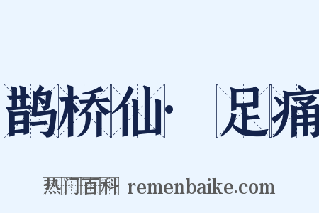 鹊桥仙·足痛是什么意思的图片